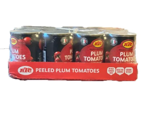 KTC Plum Tomatoes – 400g x 12 Tins | Whole Tomatoes in juice
